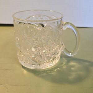 McDonald's Clear Textured Glass Mug
